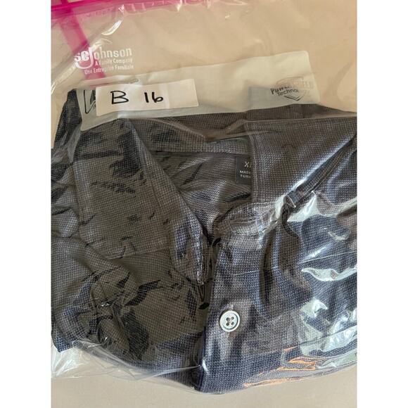 Peter Millar Collection Men's XL Polo Collared Blue Shirt Silk Short Sleeve Golf - Picture 11 of 11